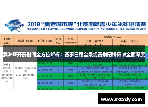 澳洲杯开赛时间全方位解析:赛事日程全景观赛指南终极版全面深度 澳洲杯开赛时间全方位解析:赛事日程全景观赛指南终极版全面深度